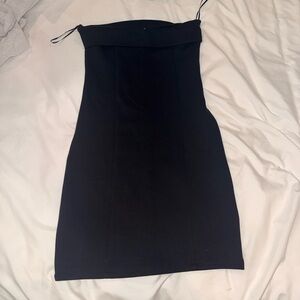 Zara Strapless Black Bodycon Mini Dress